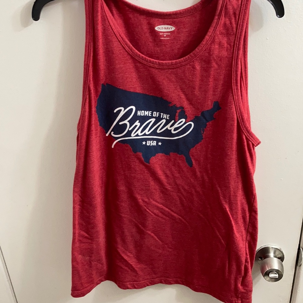 old navy HOME OF THE BRAVE shirt